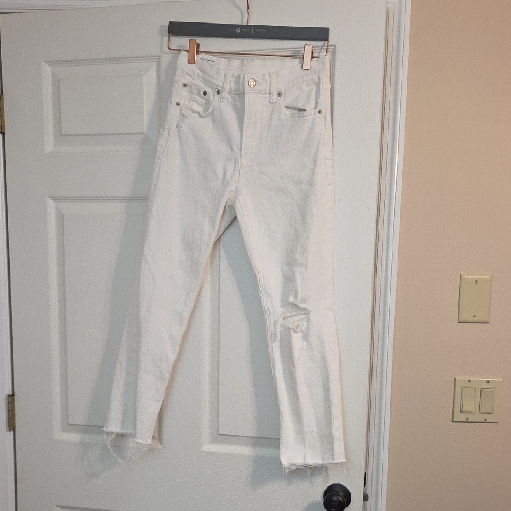 GAP White Straight Leg Women Jeans